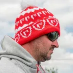 Fox rage red -and- white bobble hat voyager sapka - Image 5