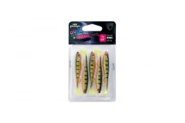 Fox rage ultra uv slick shad single colour packs 13cm/5" lemontiger x 4 gumihal
