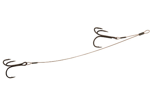 Fox rage 49 strand double stinger hook size 1-and-2 - 18kg/18cm 7cm dupla horogrendszer