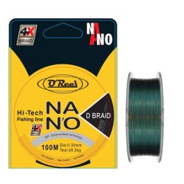 Or390128 oreel nano d braid 0,28mm 100m fonott zsinór