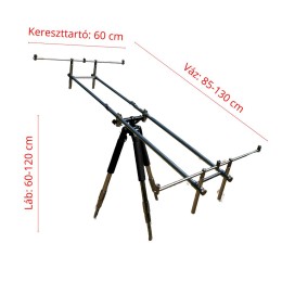 Jaxon rod pod elegance 3,6kg 82/119x60/120x60x30cm rod pod