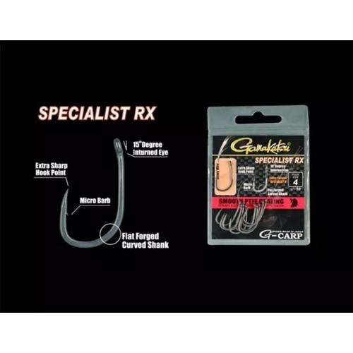 GAMAKATSU CARP SPEC RX HOOKS BARBLESS GREY #8