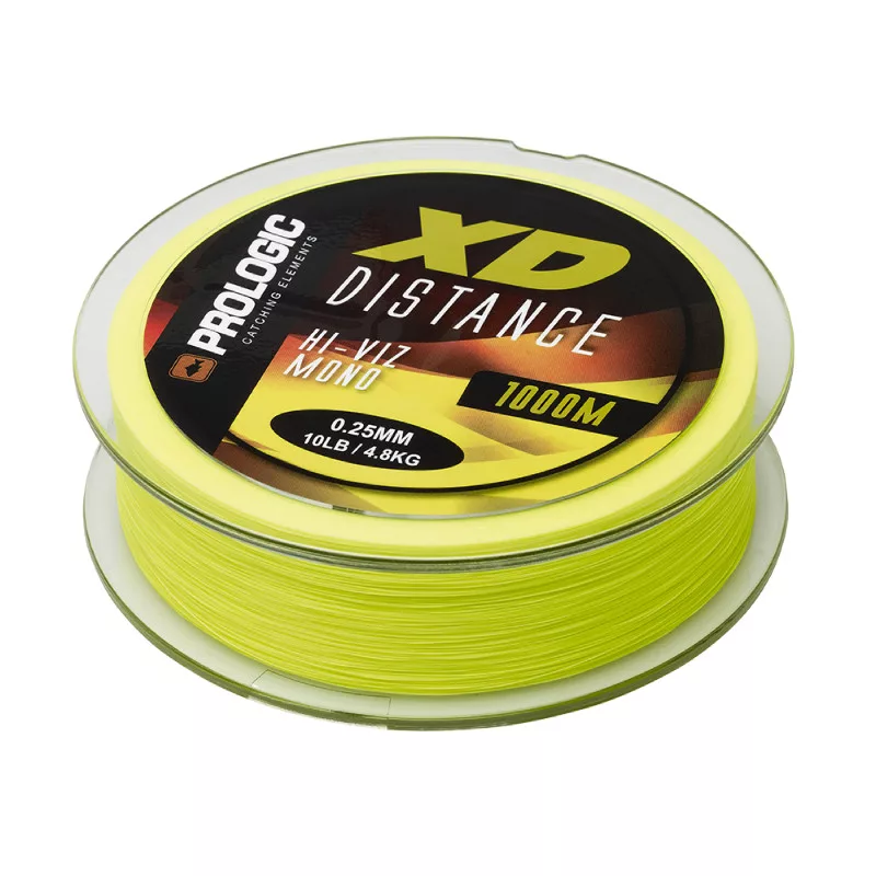 Prologic xd distance mono 1000m 0.35mm 8,1kg uv sárga monofil zsinór