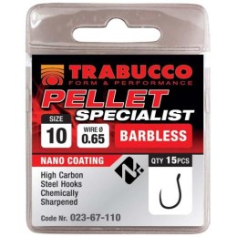 Trabucco Pellet Specialist Barbless szakáll nélküli horog, méret: 16