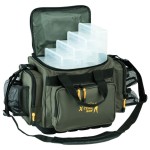 Jaxon fishing team bag + 5 boxes 47/27/30cm pergető táska