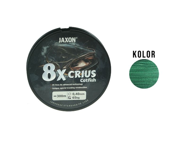 Jaxon crius 8x catfish green 0,45mm 300m fonott nagyhalas zsinór