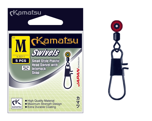 Kamatsu small style plastic head swivel with interlock snap s k-5011