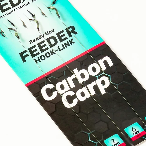 SEDO Carbon Carp Feeder előkötött Feeder előke - 8-as 0.10mm fonott damil - 7mm tüske