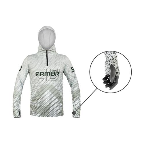 Delphin UV ARMOR 50+ Kapucnis hosszúujjú póló - Olive (XXL) - Image 20