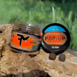 Feedermánia high power dark pop-up boilies -and- barrels 10 mm bcn