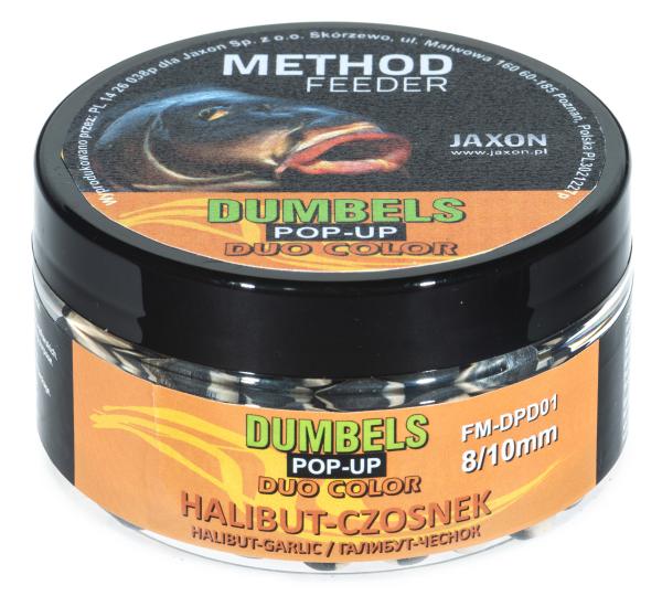 Jaxon dumbels duo color pop-up method feeder halibut/garlic (halibut-fokhagyma) 30g 8/10mm