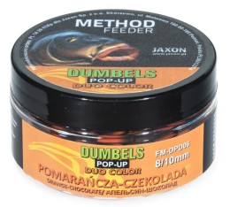 Jaxon dumbels duo color pop-up method feeder orange/chocolate (naracs-csoki) 30g 8/10mm