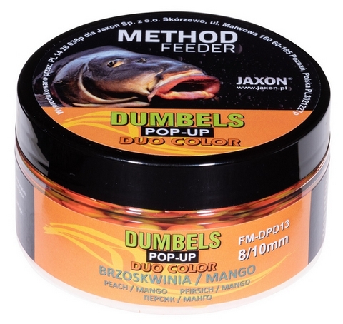 Jaxon dumbels duo color pop-up method feeder peach/mango (barack-mangó) 30g 8/10mm