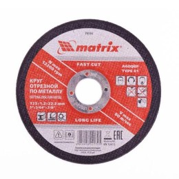 MTX 115x1,6x22,23mm vágókorong fém