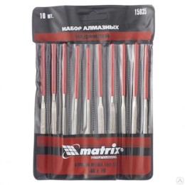 MTX 140x70x3mm gyémánt tűreszelő szett tasakban 10db