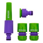 PALISAD 1/2-3/4 4db szórópisztoly autoStop tömlőcsatlakoztató szettel