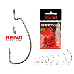 Reiva Offset Worm 2/0-as 5db/cs