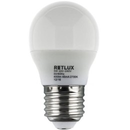 RETLUX RLL 266 G45 E27 mini gömb izzó 6W kifutó