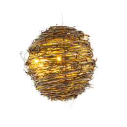 RETLUX RXL 240 Nano LED-es 15cm-es rattan dekorgömb, meleg fehér