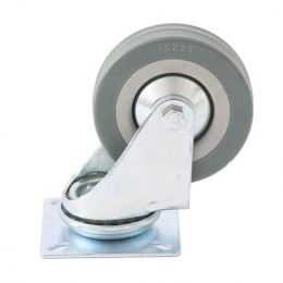 SIBRTEH 100x10,2x32mm 65kg platform kerék forgatható, fém agy, csapágyazott