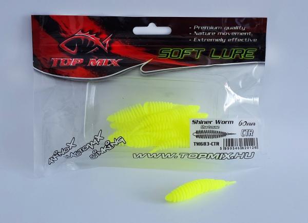 Top mix shiner worm chartreuse 60 mm