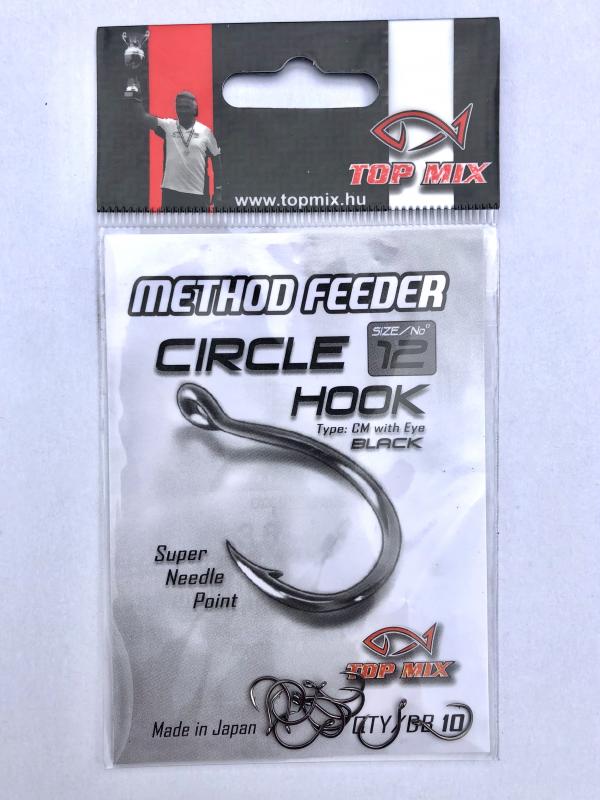 Top mix method feeder circle hook #12