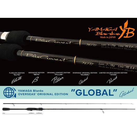 Yamaga Blanks Blue Current 74TZ Nano Global 2.240m 2-18gr pergető horgászbot