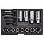 YATO 17 részes roncsolt csavarfej és törtcsavar kiszedő készlet