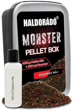 Haldorádó monster pellet box - fűszeres máj etető pellet