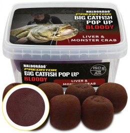 Haldorádó catfish pop up bloody - liver -and- monster crab (májas-rákos) 28 mm horogcsali
