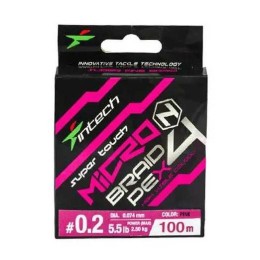 Intech MicroN PE X4 100m #0.2PE (0.074mm) 5,5lb (2,5kg), fonott zsinór