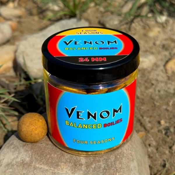 Feedermánia venom balanced boilies four seasons (édes-rák) 24 mm horogcsali