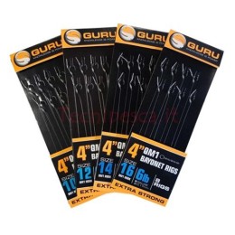 GURU QM1 Bayonet Ready Rigs 4"(10 cm) előkötött horog - 12 QM1 - 9lb/0,22mm