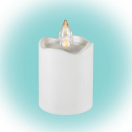 Home CDX 2/WH LED-es LED-es gyertya, akril lángnyelvvel, beltéri, 1db pislákoló sárga LED
