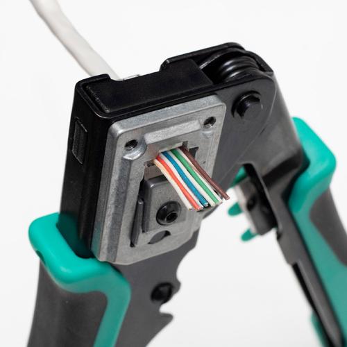 Pro'skit CP-342 UTP-RJ45-8P8C gyorskrimpelő fogó, nyitott végű dugókhoz, biztonsági zár, gyors - Image 3
