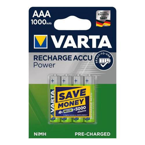 VARTA 5703 akkumulátor AAA, NiMH akkumulátor, mini ceruza, 1000 mAh kapacitás, RTU - feltöltött és használatra kész, 4 db/csomag 4 db-os kiszerelés!