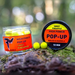 Feedermánia high power pop-up boilies -and- barrels 10 mm sweet pineapple (édes ananász)
