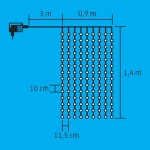 Home KIN 126C/WH LED-es fényfüggöny, 0,9x1,4 m / 126 db hidegfehér LED, fehér vezeték, állófényű, hálózati adapter, beltéri kivitel - Image 3