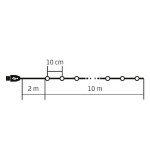 Home ML 112 RGB micro LED-es fényfüzér, 10 m / 100 db RGB micro LED, 12 fényprogram, távirányító, USB csatlakozó, beltéri kivitel - Image 5