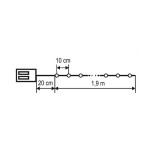 Home ML26WH micro LED fényfüzér, beltéri kivitel, 20 db hidegfehér micro LED, 1,9 m füzérhossz, elemes - Image 3