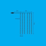 Home MLF 200/WH micro LED-es fényfüggöny, 3x2 m / 200 db hidegfehér micro LED, 8 fényprogram, távirányító, USB csatlakozó, beltéri kivitel - Image 3
