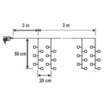 Home MLF 300/WW micro LED-es cluster fényfüggöny, 3x0,5 m / 300 db melegfehér micro LED, 8 fényprogram, távirányító, hálózati adapter, kül- és beltéri kivitel - Image 4
