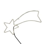Home NEON 1 hullócsillag figura, LED-es neon fény, két oldalú, fém váz, IP44, kültéri, beltéri, jégkék - Image 2