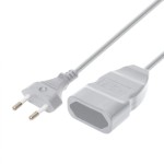 Home NV 12-5/WH EURO kéteres hosszabbító, 5 m, H03VVH2-F 2x0,75 mm2 kábel, 250V~/2,5A/max.575W, fehér színű