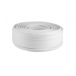 Home RG 6-32/WH koax kábel, 75 Ohm, PVC és PE szigetelés, réz ér, 32 szál rézharisnya, alumínium + PET fólia, 100m, fehér 1 db-os kiszerelés!