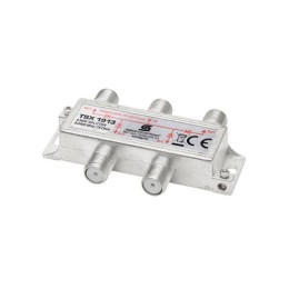 Home TSX 1913 F elosztó, HQ professzionális minőség, 75 Ohm, IP44, cink-ötvözet konstrukció, 5-2400 MHz, 4 utas, 1 bemenet, 4 kimenet 3 db-os kiszerelés!