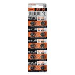 Maxell LR1130 gombelem, LR1130, alkáli, 1,5V, 10 db/csomag 1 db-os kiszerelés!