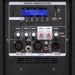 SAL PAP43BT professzionális hangdoboz, 38cm mélysugárzó, max. 1200 W, aktív zenekari hangdoboz, Bluetooth, MP3, USB, SD, multimédia lejátszó, digitális kijelző - Image 5