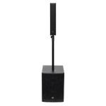 SAL PAS10W43S professzionális oszlopsugárzó hangrendszer, max. 800 W, 25cm mélysugárzó, 4x3” szélessávú satellit hangszóró, aktív zenekari hangdoboz, Bluetooth, fém állvány - Image 2