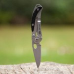 True Utility Skeletonknife, TU571K, 4 cm rozsdamentes acél penge, eloxált alumínium tok, karabiner rögzítési pont, jobb és balkezes - Image 3